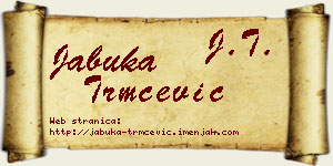 Jabuka Trmčević vizit kartica